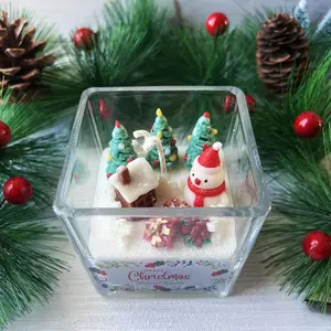 Lumiine Christmas Wonderland Candle Christmas Decor Cute Snowman Soy Candle Gift Home Decor Winter Candle Christmas Gift