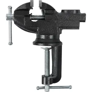 Bench Vise Heavy Duty 3 in Table Clamp On Vise, Bench-Table Vice Clamp with 2.5-inch Jaw Width and 3-inch Jaw Opening, Woodworking Workbench Vise with  & Nuts
