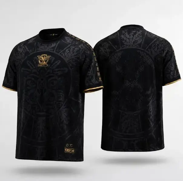 Custom Mexico Heritage Black Gold Soccer Jersey, Personalized Name Number 3D Print Shirt, Unisex Game Day Top