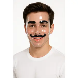 Clear Plastic Halloween Costume Mask - Assorted Designs