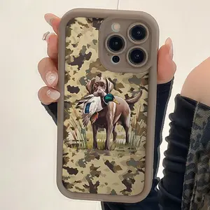 Camo Pattern Dog Pattern Phone Case, Full Body Shockproof Phone Protective Cover, Phone Accessories Compatible with IPhone 11 12 13 14 15 Pro Max, Cellphone Casing