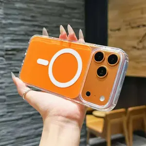 This Magnetic Phone Case in The Original Color Is Designed for The for iphone 17 Pro Max And Is Also Compatible with The 17, 16, 15, 14 Plus, And 13/12 Pro Max Models, Featuring an Acrylic Anti-Drop Protective Design.