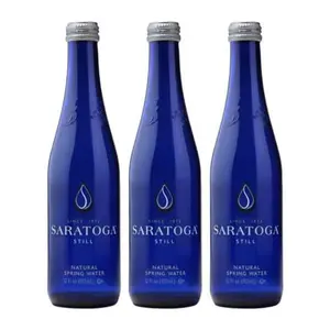 Saratoga Still Natural Spring Water, 12oz Glass Bottles (3 Pack)