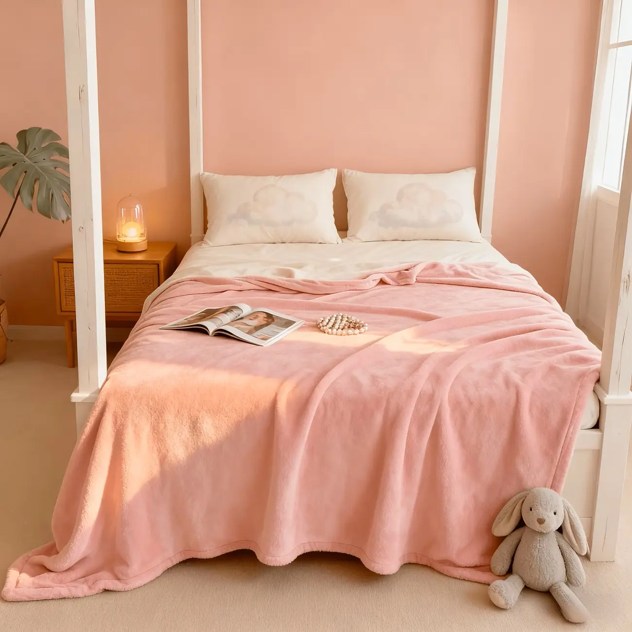 Raybee 250GSM Summer Lightweight Flannel Fleece Blanket - Buttery Soft, Fluffy, Comfortable Breathable Blanket for Bedroom, Sofa, Ideal Seasonal Gift, Fluffy Blankets, Breathability Blankets