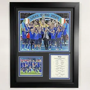 Italy | 2020 UEFA European Championship Winners | 12 x 15 Inch Poster Wall Art Decor (Not Include Frame) Photo Collage