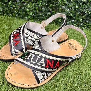 Crossed Mexican Huarache Sandals with  Design and Comfortable Leather Sole