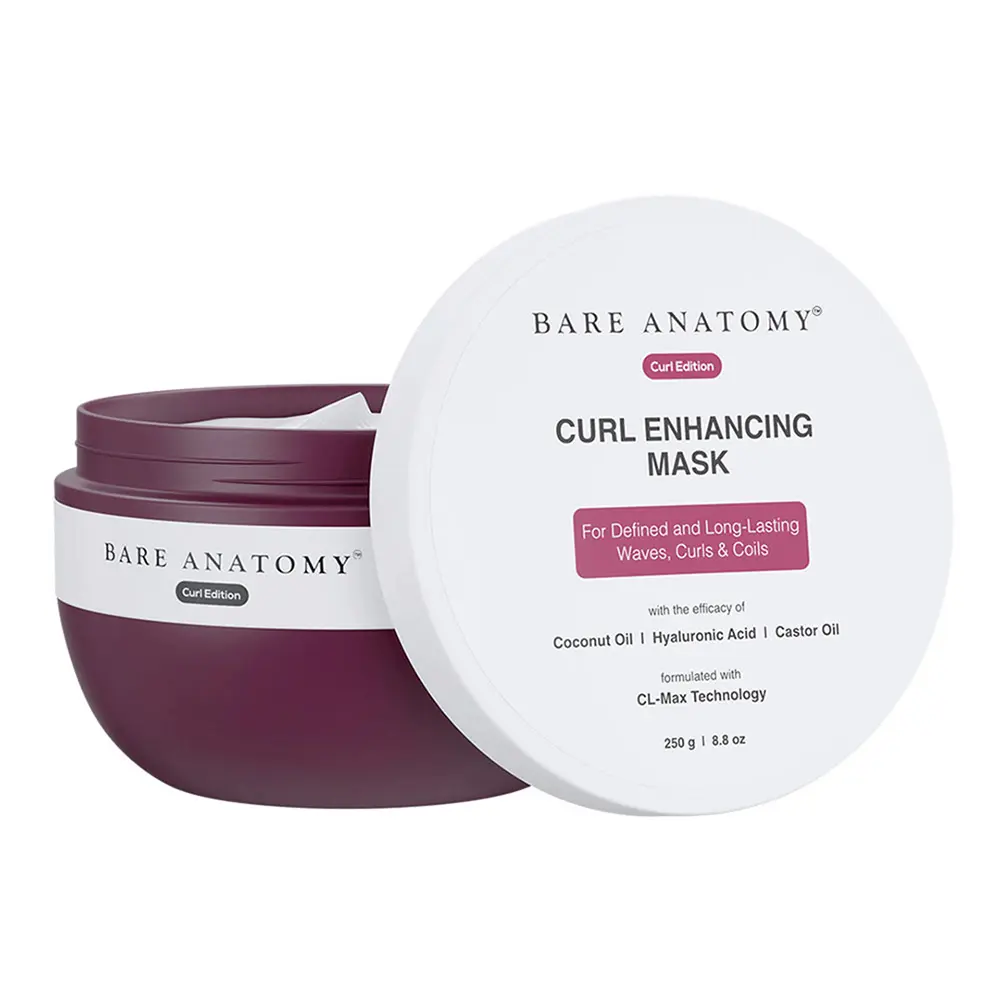 Curl Enhancing Hair Mask with Coconut Oil & Hyaluronic Acid for Smoothness & Shine - 250 gm