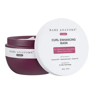 Curl Enhancing Hair Mask with Coconut Oil & Hyaluronic Acid for Smoothness & Shine - 250 gm