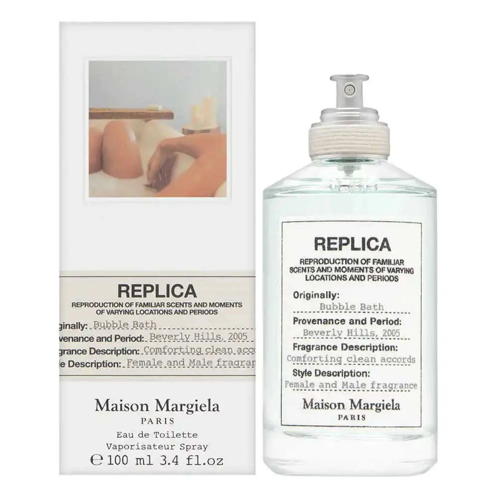 Maison Margiela Replica Bubble Bath EDT, Scented Unisex Body Care with Cleansing Floral, Coconut & Bergamot Notes, 3.4 oz, 3 To 3.9 Fl Oz