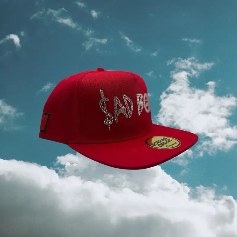 Unisex Adjustable Snapback Cap - Flat Brim, Brooch Detail, Solid Color, Bold Script Hats, Fashion Clothing Accessory