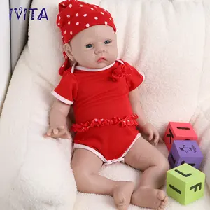 IVITA 20'' Big Soft Silicone Reborn Baby Girl Full Body Silicone Newborn Doll Adorable Silicone Baby Infant Doll