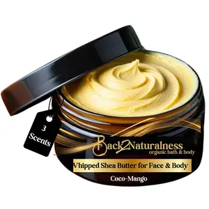 Back2Naturalness Whipped Shea Butter Moisturizing Cream 3.5 oz for Dry Sensitive Skin Hydrating Daily,Moisturizing,Body,Cream