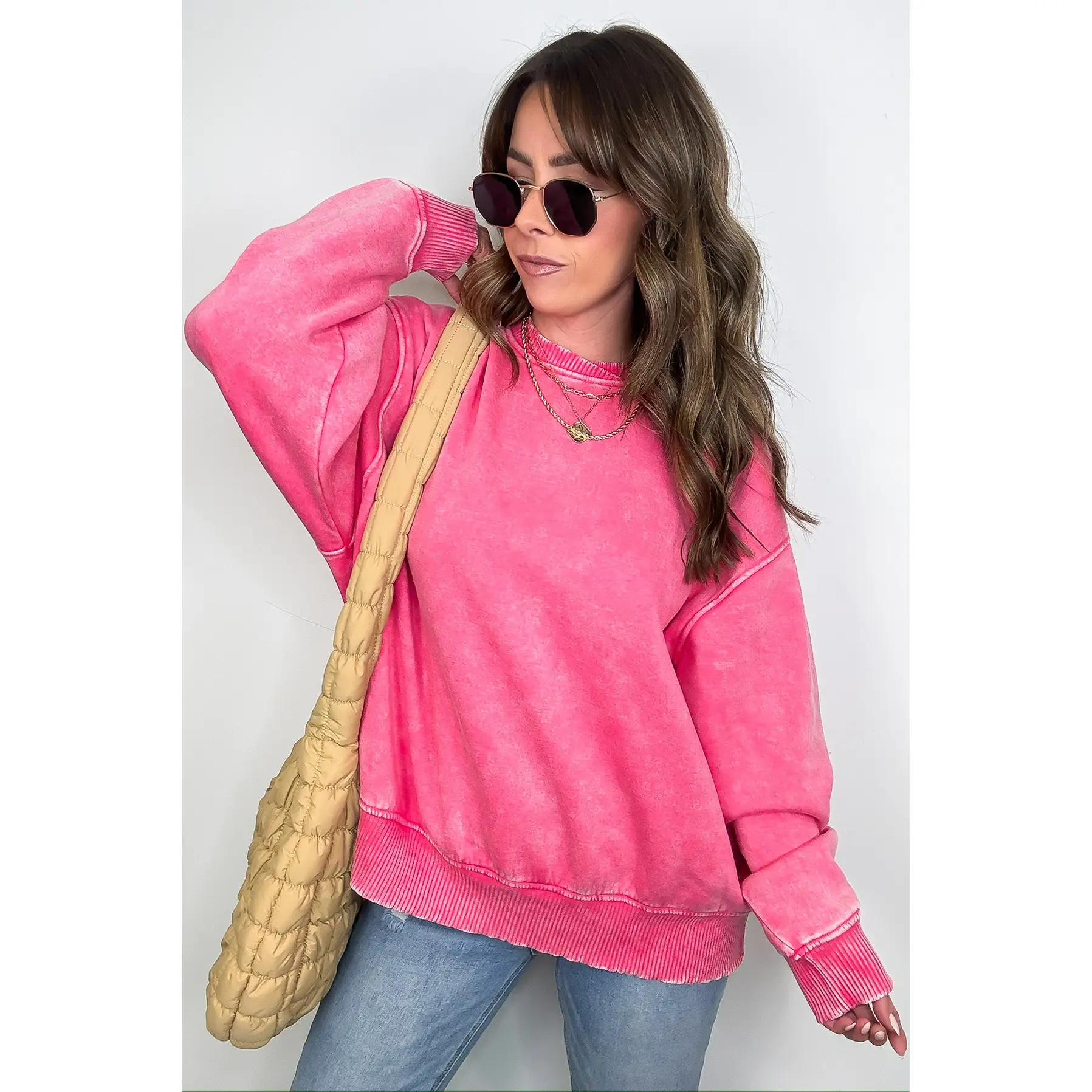 Cozy Vibes Acid Wash Oversized Pullover - BACK IN STOCK