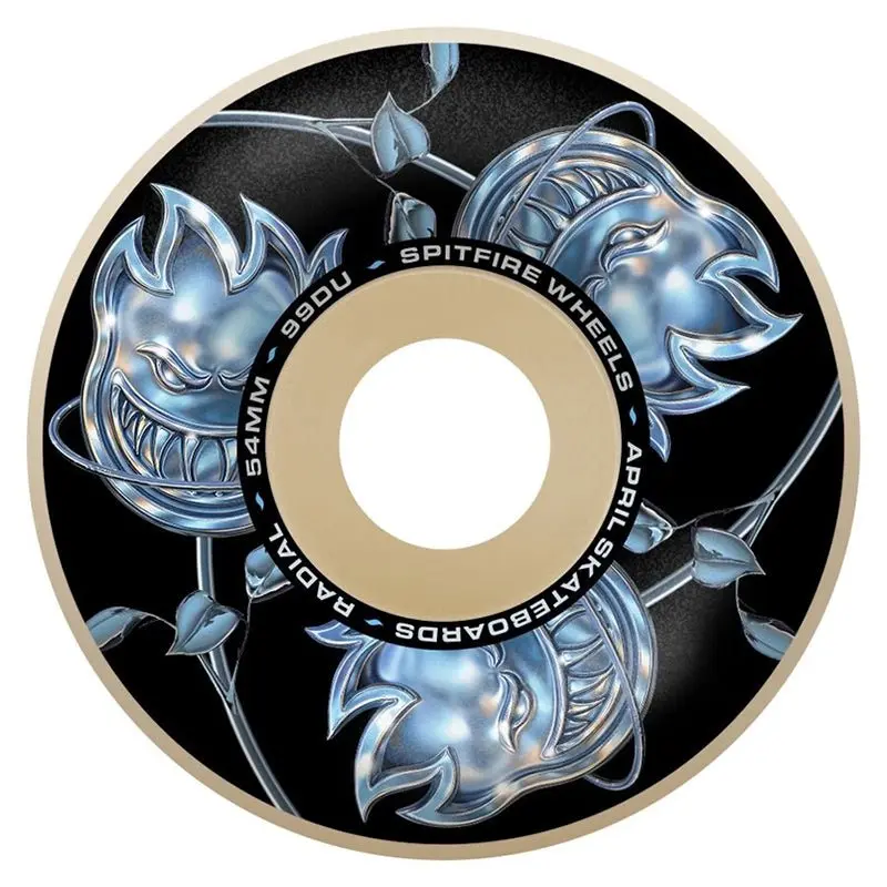 Spitfire F4 99 Duros x April Big Head Rose Natural 54mm Skateboard Wheels