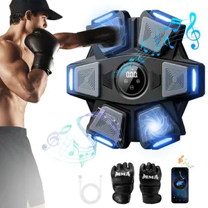 UMAY Upgrade Intelligent Music Boxing Machine For Adults, Boxing Machine With Boxing Gloves, Wall Mounted Boxing Trainer, Electronic Boxing Target Fitness Striking Equipment For Home, Indoor And Gym Use