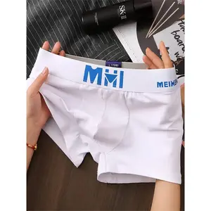 3-Pack Men's Cotton Boxer Briefs - 95% Cotton 5% Spandex Medium Stretch, Solid Color Sport Performance Underwear for Youth & Active Lifestyles Activewear , Menswear Socks Fabric Athletic Sportswear