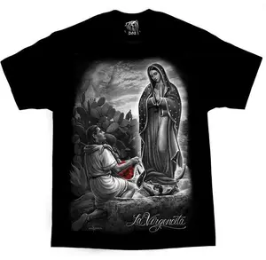 Dga Tees - High Quality Cotton La Virgencita Men's Tee, Chicano T Shirt, Mexican T Shirt