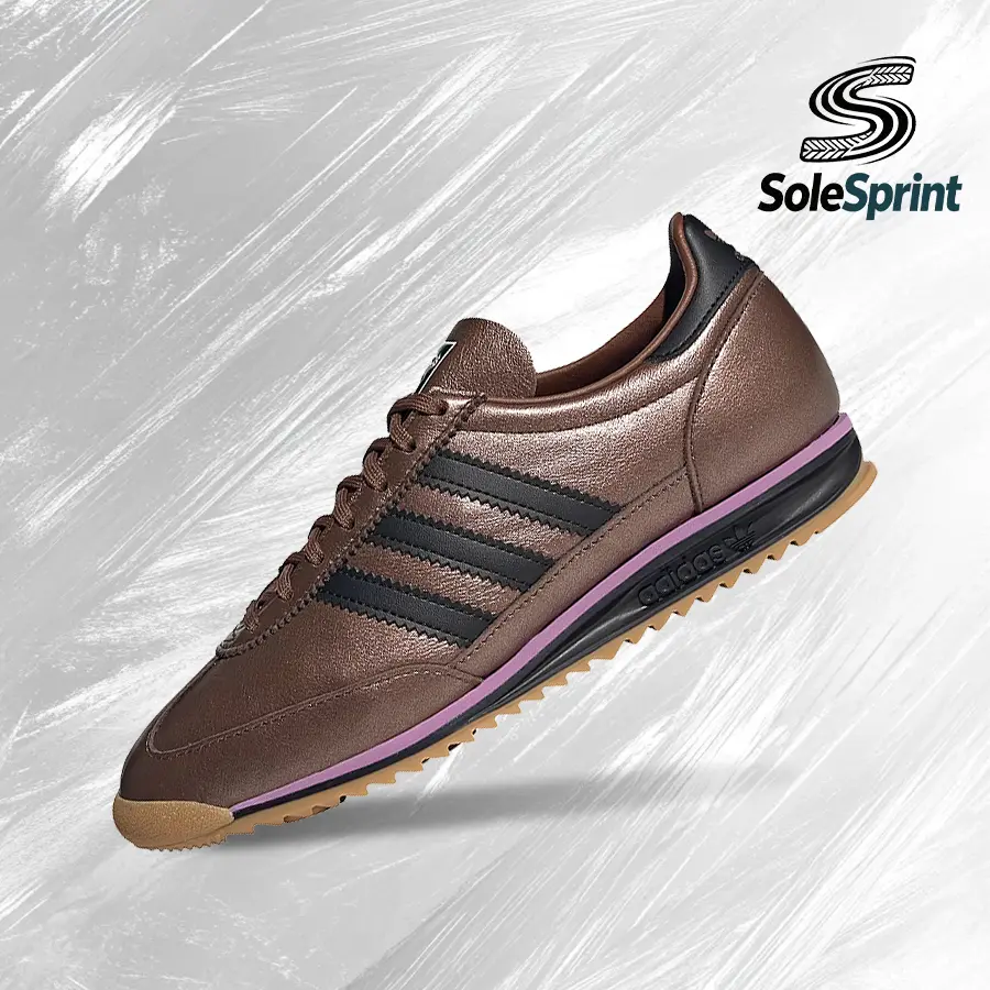adidas SL 72 OGPreloved Brown Black Gum (Women's)– Women's Lifestyle Sneakers – shoes for woman -Vintagen - Running Shoes, Lightweight Shock-Absorbing Comfort, Breathable Everyday Fit, Gym Training to Street Casual Wear - back to school - JS3979