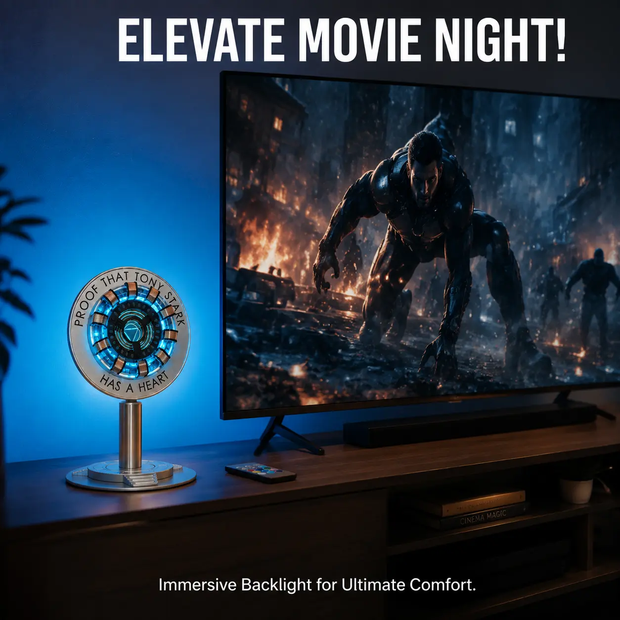 RGB Core Couch Remote Control Lamp, Portable Immersive TV Backlight, Living Room Home Ambient Light