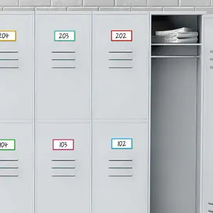 8/32-piece Magnetic Dry Erase Labels - Magnetic Blank Cards with Colored Borders, Reusable Magnetic Name Tags - Dry Erase Labels for Home, Office, Classroom - 10.16*5.08 cm