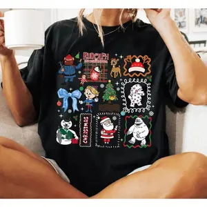 Delivered after Christmas-Christmas Character Reindeer t-Shirt, Retro Cartoon Holiday Family Matching Shirt, Cozy Christmas Movie Tees