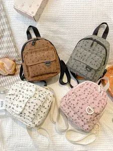 Simple Fashion Mini Backpack, Floral Print Small Portable Bag, Phone Pouch, Key Holder, Lightweight Casual Multifunctional Backpack