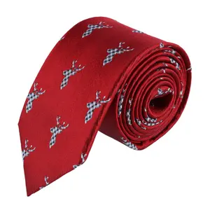 Trafalgar Comet the Reindeer Novelty Silk Necktie, Ties