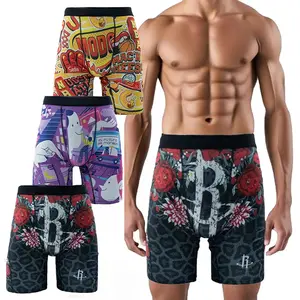 Stretch Breathable Men's Boxer Briefs - 3 Pack Colorful Printed Men's Boxer Briefs. Ethika Men's Boxer Briefs, Men's Fashion Sexy Breathable Men's Briefs