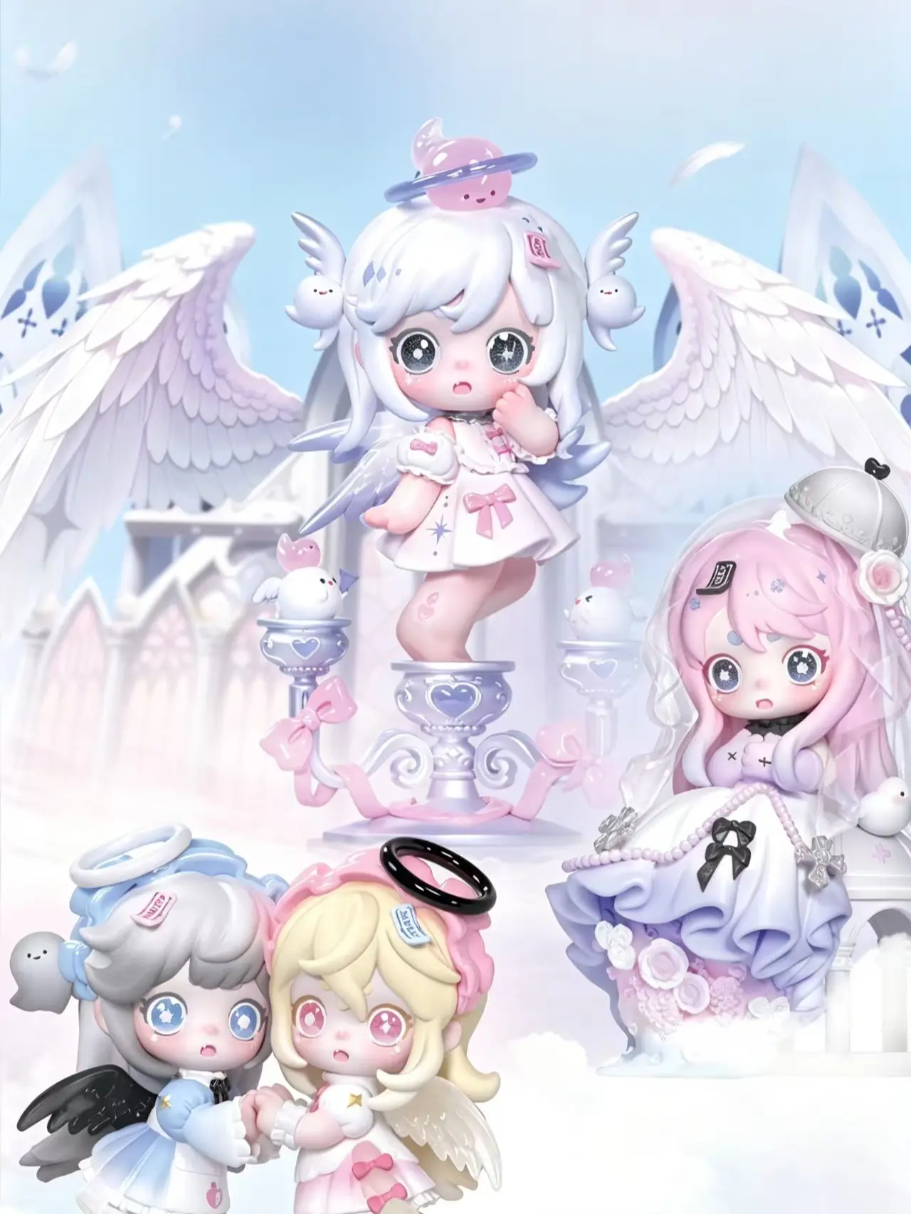 Keeno City of Angels Series Surprise Blind Box Figure – 5th Generation Cute Collectible Art Toy, Mystery Surprise Figurine, Trendy Desk Decoration, Perfect Gift for Girls & Designer Toy Lovers