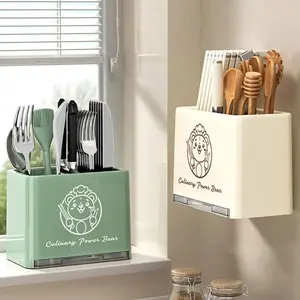 Wall-Mounted Cutlery Organizer for Easy Access, Stylish Kitchen Storage Rack for Spoons, Knives and More, Modern Kitchen Accessories