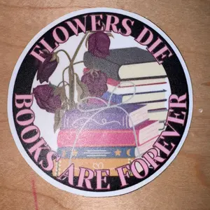 Books are Forever Large Sticker - Vinyl and Waterproof for Kindle, Bookshelf, and Book Journal - Durable Vinyl, Versatile Design