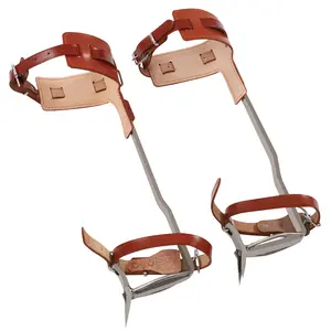 Professional Double Tooth Tree Climbing Spikes Kit 220lbs Capacity with Safety Belt Adjustable Spurs for Logging Fruit Picking