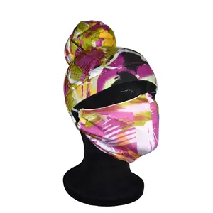Pink Print Headwrap and Mask Set, Headwraps for women, Easy Headwraps, Dreadlock headwraps, Loc headwraps, Braid headwraps, headscarf