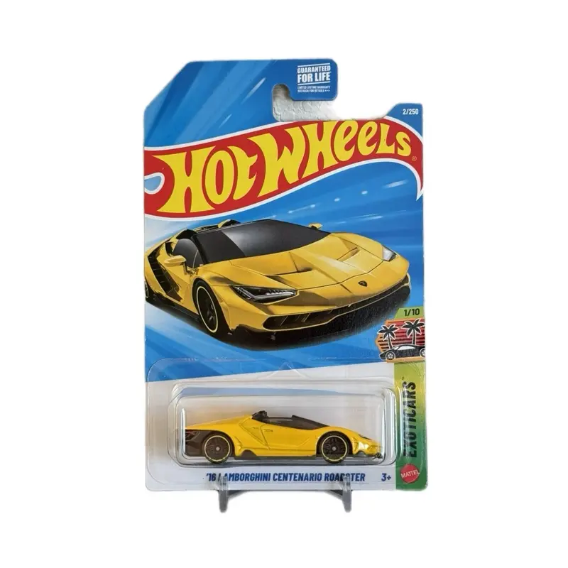 Hot Wheels 16 Lamborghini Centenario Roadster - Yellow Racing Car Model, 3/250 Limited Collector's Edition Diecast Metal Exotic Model Car Toy