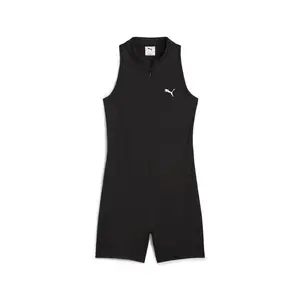 PUMA Womens Dare To Mock Neck Sleeveless Zip Up Bodysuit Casual - Black