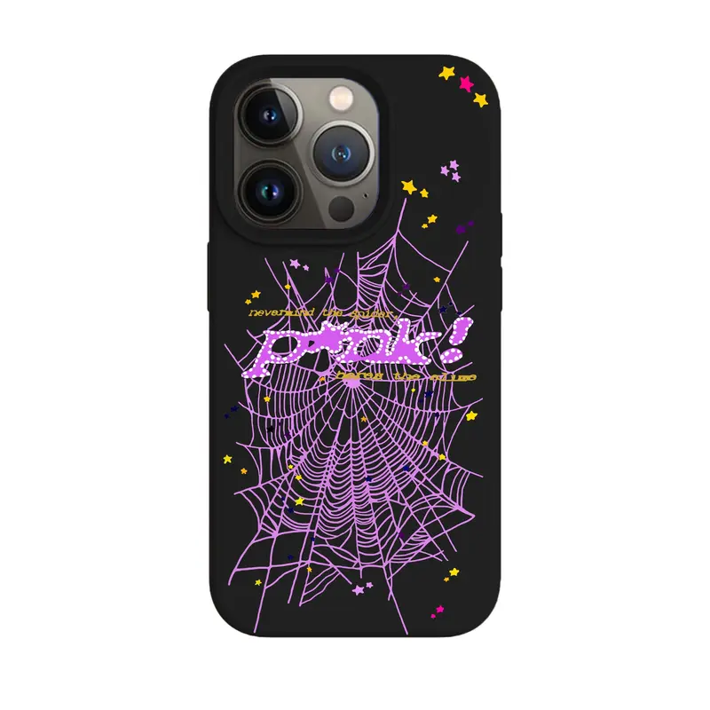 Pink Spider Aesthetic Phone Case - Tough Protective Casing for iPhone, Halloween & Christmas Themed Mobile Accessory with Enhanced Protection