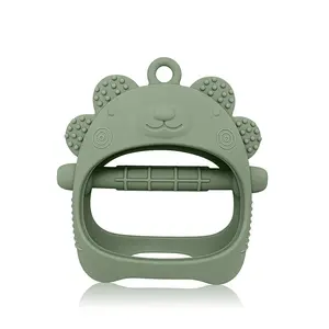 Anti Dropping Wrist Hand Teethers Baby Chew Toys for Sucking Needs,Food Grade Silicone Teething Mitten,Baby Teething Toy for 0-6 6-12 Months,   BPA Free