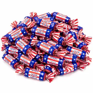 Patriotic Chocolate Caramel Candy 8oz Individually Wrapped Chewy Treats
