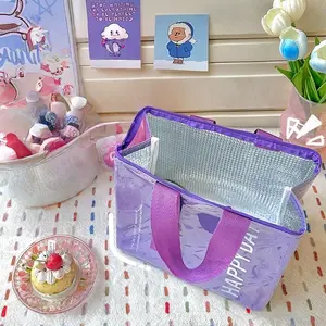 Insulated Lunch Box for Men & Women Creative Foldable Reusable Tote Bag for Work Daily Use Small Portable Multi Function Lunch Solution