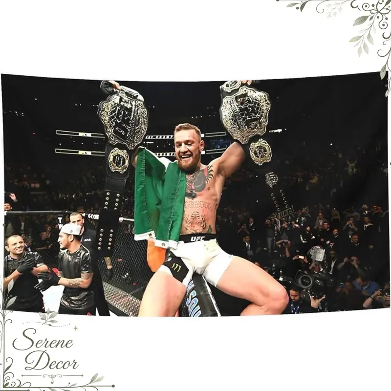 Conor McGregor Boxing Grommeted 3x5FT Polyester Rectangular Durable Decorative Tapestry, UV-Resistant Wall Hanging, College & Family Room Decor Accessories, Funny Sport Gift for Boyfriend
