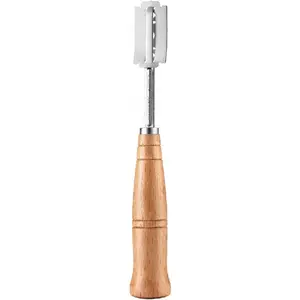 Premium Hand Crafted Bread Lame for Dough Scoring Knife, Lame Bread Tool for Sourdough Bread Slashing with 5 Blades Included with Replacement with Authentic Leather Protector Cover, Perfect for Homemade Bread, Bakery Style Designs & Baking Lovers