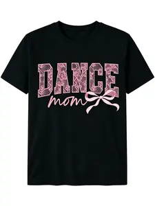 Coquette Dance Mom TShirt, Dance Mom Tee, Ballet Mom Gift, Dance Mama T-Shirt, Ballet Mom Tshirt, Gift for Dance Mom, Cute Tee Womenswear Cotton