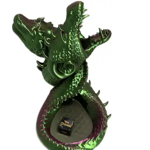 Twin Dragon Dice Tower 3-D Print - Perfect for Gaming Enthusiasts