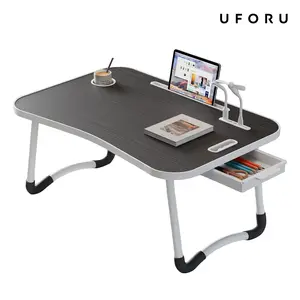 UFORU Foldable Multi-Functional Bed/Sofa Table (with Cup Holder / Widened Desktop / Sponge Non-Slip Legs),dealsforyou,summerwins,midyearsale,restock,dealsforyoudays,DFYD   #SummerWins