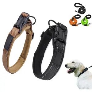 Reflective Dog Collar Adjustable & Durable with Comfortable Lining for Safety and Style Heavy Duty Collar Anti-Breakaway Leash Milk Silk Composite Sponge Lining High Density Weave Durable Comfortable Breathable Soft Skin Protection Ideal Pet Collar