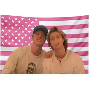 Drew JJ Pink Rafe America Funny Starkey Cameron Maybank Flag with  Grommets for College Dorm Decor, Outdoor Party, Patio Yard, Room