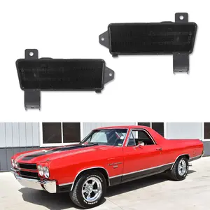 2pcs  Brand new and quality For 1970 Chevy Chevelle El Camino Smoke Front Lower Side Marker lamps Lights