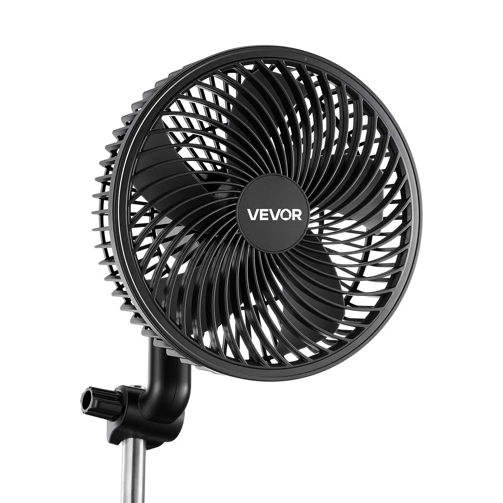 【Summerfinds】VEVOR Plant Fan, Grow Tent Clip On Fan Rechargeable, USB Port with 9 Speeds & Circulation Mode, Smart Control, Powerful Oscillating, Long Runtime for Hydroponics Circulation Cooling, Black, 1 Pack