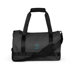 Rep Up Duffel Bag - Black, 100% Polyester, Water-Resistant, 7.93 Gallons Capacity, Dual Padded Handles, Inside Pocket, Sturdy Fabric