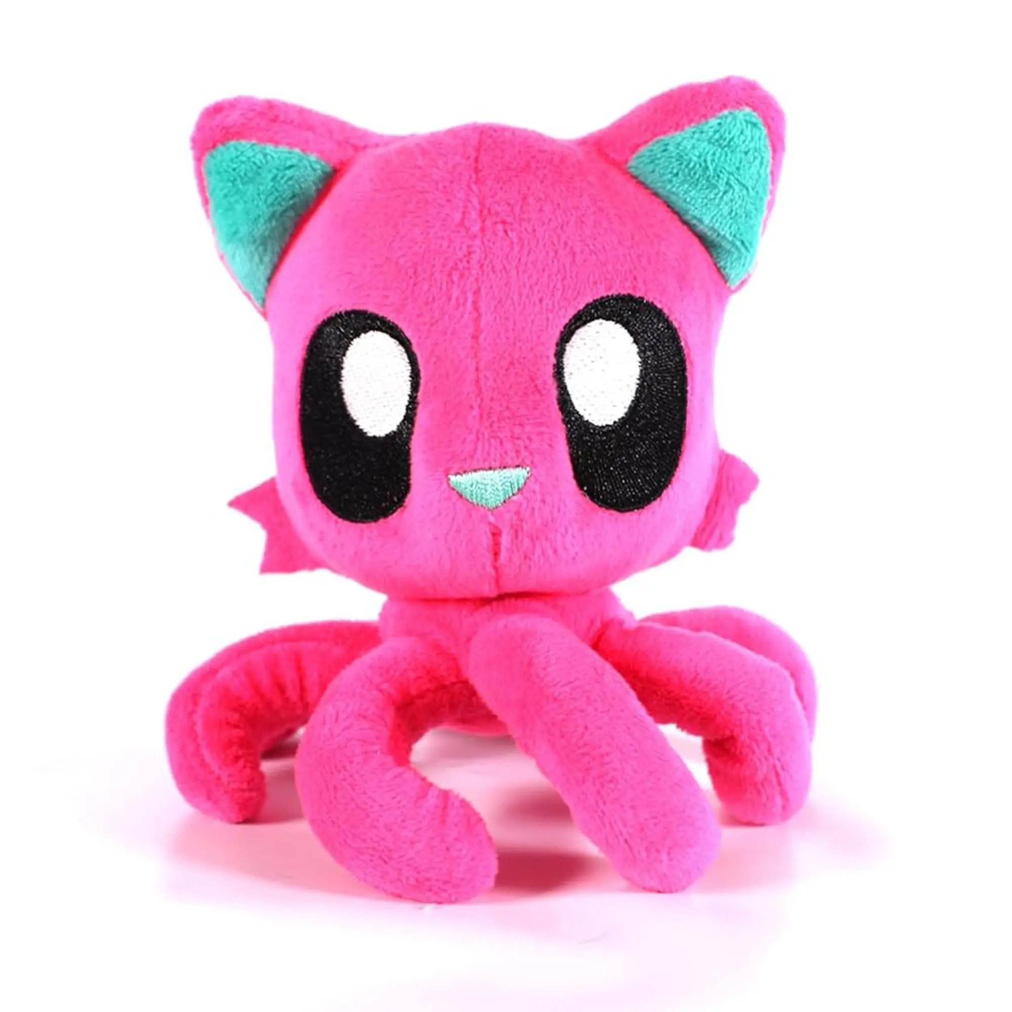 Tentacle Kitty 6-Inch Magenta Soft Adorable Stuffed Animal, Compact Cute Collectibles, Creepy Cute Aesthetic Room Plush Toy